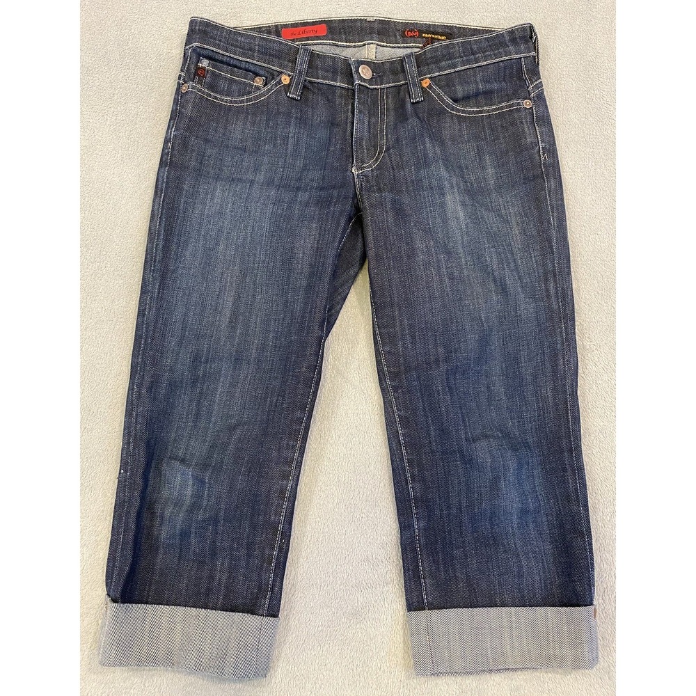 AG Adriano Goldschmied the Liberty Bermuda Jean Shorts Women's Size 27R Capri